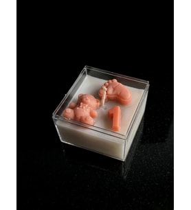 Dekoratif Bebek Temalı Kare Mum Baby Shower Doğum Günü Hediyelik Şık Tasarım