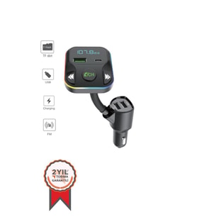 Torima G12 PD Şarj Özellikli Dijital Göstergeli Bluetooth Fm Transmitter