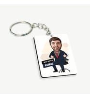 Kişiye Özel Erkek Patron Karikatürlü Anahtarlık