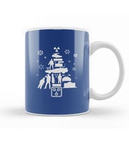 Back To The Future Christmas Tree Silhouette White Kupa Bardak Porselen