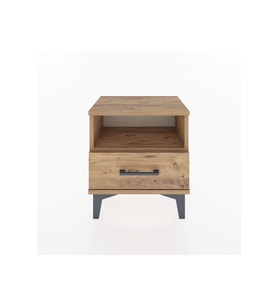 Arges Komodin Tek Raflı Tek Çekmeceli 44x30x48 Çam-Çam