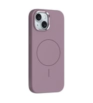 Coverzone iPhone 14 ile uyumlu K?l?f MagSafe ile uyumlu Magnetic Wireless ?arj �zellikli Metal Kamera Koruma �er�eveli Z-Edi Silikon Kapak iPhone 14 i�in k?l?f - Mor