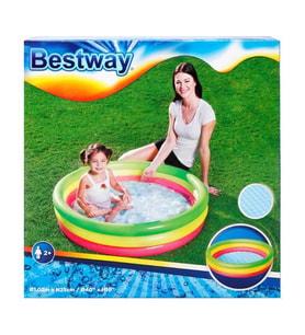 +2 Yaş Üç Bölmeli Çocuk Havuzu Neon Renkli 1.02 m x 25 cm (Bestway)