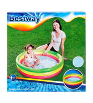 +2 Yaş Üç Bölmeli Çocuk Havuzu Neon Renkli 1.02 m x 25 cm (Bestway)