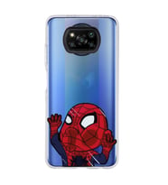 Poco X3 Pro Uyumlu Örümcek Adam Desenli Şeffaf Telefon Kılıfı