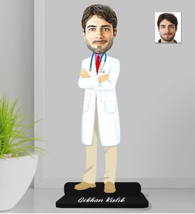 Kişiye Özel Doktor Erkek Ahşap Biblo-3