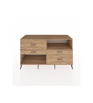 Kronos Konsol Tek Raflı 4 Çekmeceli  176x59x99 Çam-Çam