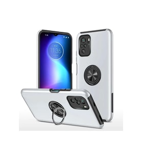 Newface Xiaomi Poco F3 Kılıf Elit Yüzüklü Kapak - Gümüş
