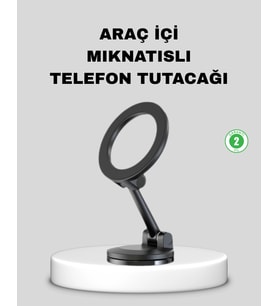 Katlanır Manyetik Araç İçi Telefon Tutucu – 360° Dönebilen, MagSafe Uyumlu, Güçlü Mıknatıslı Tasarım
