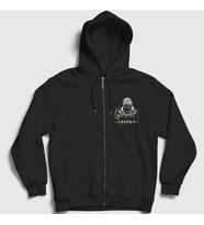 Presmono Unisex Siyah Octane Apex Legends Fermuarlı Kapüşonlu Sweatshirt 232237tt