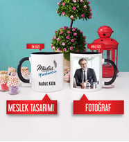 Müdür Yardımcısı Kupa Bardak Siyah Fotoğraflı