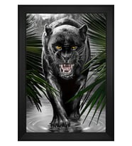 Hayvanlar Temalı Kanvas Tablo 50 x 70 cm Siyah Çerçeve