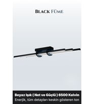 Cosmo Füme LED Tavan Avize – Kumandalı Dim Edilebilir – Aşağı Işık