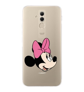 Huawei Mate 20 Lite  Kamera korumalı Kapak Minnie Mouse Tasarımlı  Şeffaf Kılıf