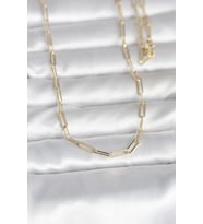 CM 14K Gold Renk Ataç Zincirli Model 60 cm Kadın Kolye