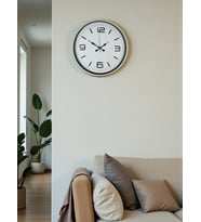 MCG  36 Cm Krem Modern Dekoratif Duvar Saati