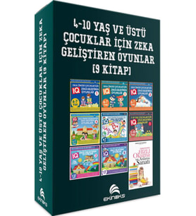 4-10 Yaş Ve Üstü Çocuklar İçin Zeka Geliştiren Oyunlar (9 Kitap) (Krem)