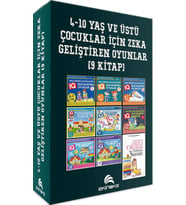 4-10 Yaş Ve Üstü Çocuklar İçin Zeka Geliştiren Oyunlar (9 Kitap) (Krem)