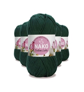 5 Adet Cotton Lüks Yelek Tunik Kazak Bluz Hırka İpi Yünü Koyu Yeşil 97580