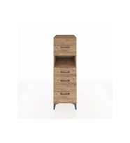 Kronos Dolap Tek Raflı 4 Çekmeceli 44x59x134 Çam-Çam