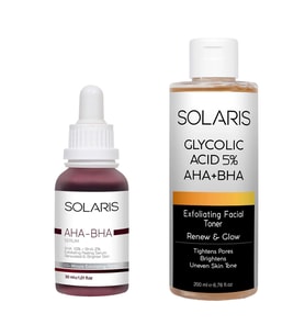 Solaris Cilt Tonu Eşitleyici Canlandırıcı Aha %10 + Bha %2 Serum (30 ml) Ve Gözenek Sıkılaştırıcı Aha + Bha