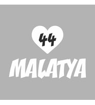 Kalpli 44 Malatya Araba Sticker siyah 20x15 CM (Beyaz)