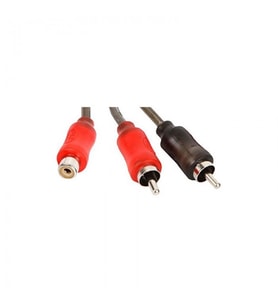 Oto Amfi Y Kablo 1 Dişi 2 Erkek Rca Kablo Slikonlu Anfi kablo 1 Adet