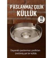 10 Adet Paslanmaz Küllük, Şık ve Dayanıklı Bahçe & Kafe Aksesuarları