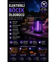 Kablosuz Kullanıma Uygun Şarj Edilebilir Sivrisinek Tuzağı