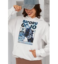 Satoru Gojo Jujutsu Kaisen Baskılı Unisex Oversize Anime Hoodie
