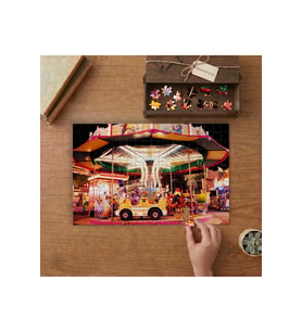 Hız Treni Karnaval Tasarımı 240 parça Ahşap Puzzle Ahşap Kutuda MP02984