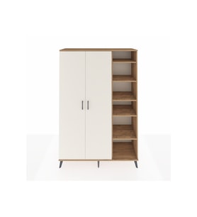 Hyperion Gardrop 7 Raflı 2 Kapaklı Tek Askılı 132x44x195 Çam-Aytaşı