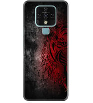 Tecno Camon 16 Kılıf Silikon Desen Color Wolf 1704