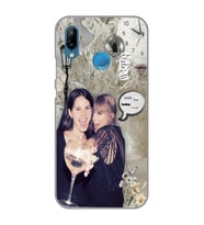 Huawei P20 Lite Uyumlu Lana Del Rey ve Taylor Swift Desenli Şeffaf Telefon Kılıfı