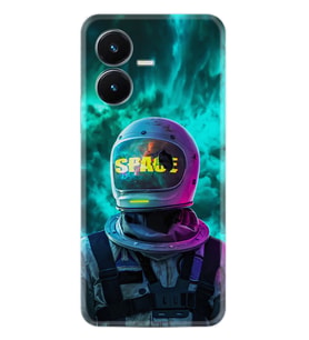 Vivo Y22S Kılıf Resimli Desenli Silikon Platinium Series Space 1814