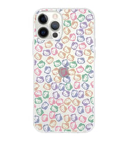 Apple iPhone 12 ProMax Uyumlu Kapak Hello Kitty Tasarımlı Şeffaf Silikon Kılıf