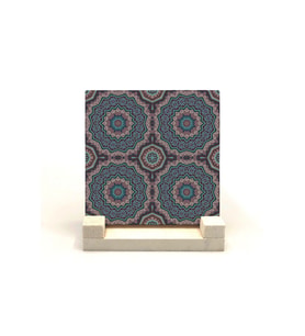 Mandala Baskılı Taş Masaüstlük 10X10