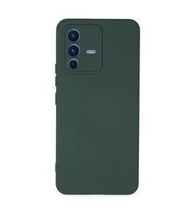 Vivo V23 5g Kılıf Nano İçi Kadife Silikon - Koyu Yeşil