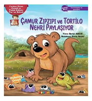 Çamur Zıpzıpı ve Tortilo Nehri Paylaşıyor Yaratıcı Drama Parmak ve Tuzluk Kuklalar Pop-up Sahneli