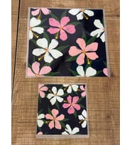 2 ADET ÇİÇEKLİ ÜTÜ İLE YAPIŞAN TRAANSFER BASKI ARMA 19X19-11XX11