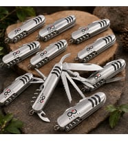Logonuza Özel 10 Adet 11 Fonksiyonlu Çok Amaçlı Metal Çakı UV Baskılı / Lazer Baskılı Kamp ve Outdoor Çakısı 3008-11