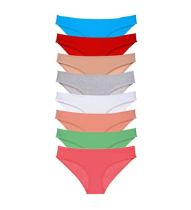 8 adet Süper Eko Set Likralı Kadın Slip Külot