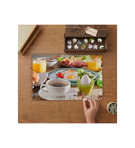 Kahvaltı Sofrası Tasarımı 240 parça Ahşap Puzzle Ahşap Kutuda MP04144