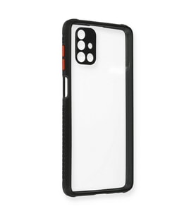 Samsung Galaxy M51 Kılıf Miami Şeffaf Silikon - Siyah