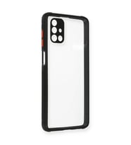 Samsung Galaxy M51 Kılıf Miami Şeffaf Silikon - Siyah