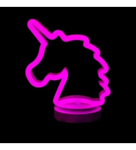 Neon Işıklı Unicorn Masa Gece Lambası
