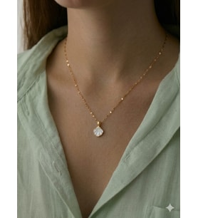 925 Ayar Gümüş İtalyan Ezme Zincir İstiridye Sedef Kolye.rose.gold.rodaj