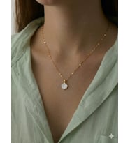 925 Ayar Gümüş İtalyan Ezme Zincir İstiridye Sedef Kolye.rose.gold.rodaj