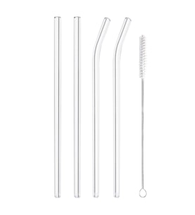 Cam Pipet, Şeffaf, 20 cm x 8 mm,  4 adet Temizlik Fırçası ile Birlikte