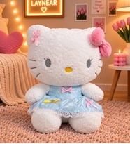 Hello Kitty Peluş Oyuncak 45 cm – Mavi Elbiseli